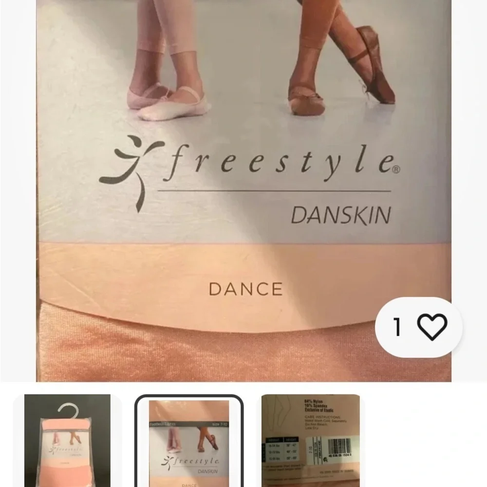- Danskin Dance Freestyle Footless Tights -Pink